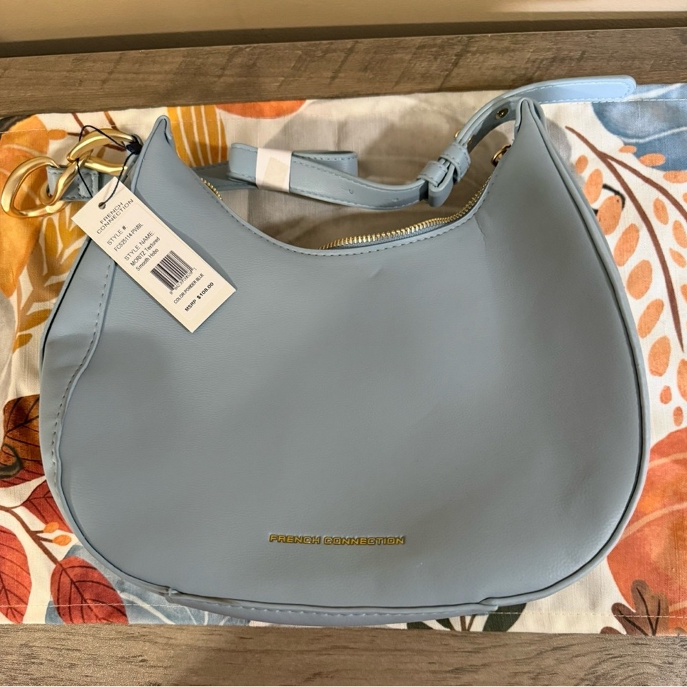 French Connection Sky Blue Hobo Bag #212